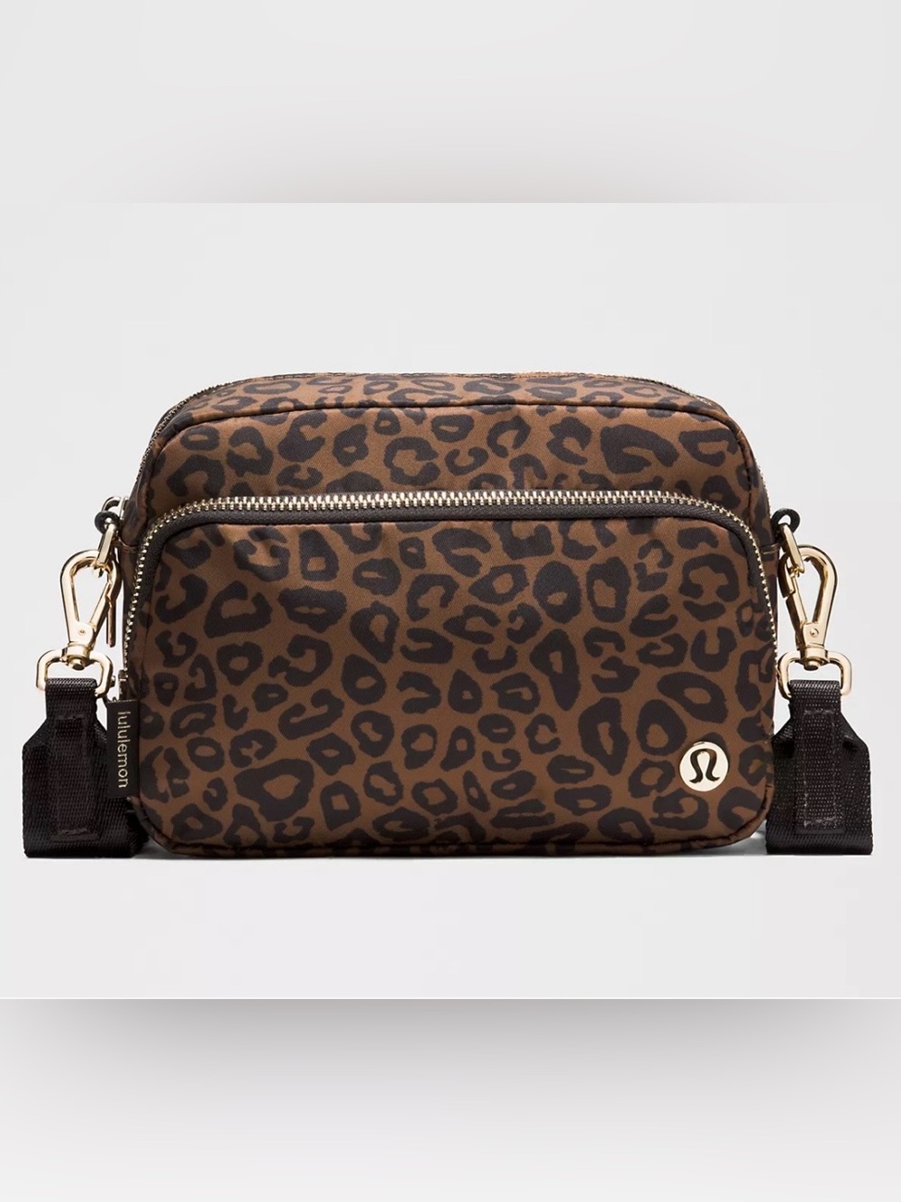Lululemon Everywhere Crossbody Bag 2L Metal Hardware Leopard New